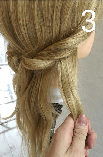 髪をくぐらせるだけ！ヘアアレンジ初心者のためのギブソンタック3