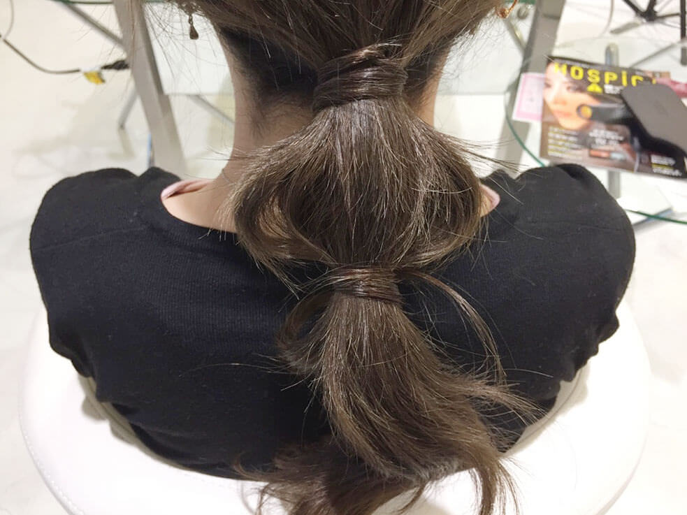 たまねぎポニテで周りの子と差をつけて人気者に ヘアレシピ 頭美人