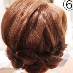 くるりんぱだけ!タイトにまとめて小顔アップヘア ヘアアレンジ ミディアムヘア