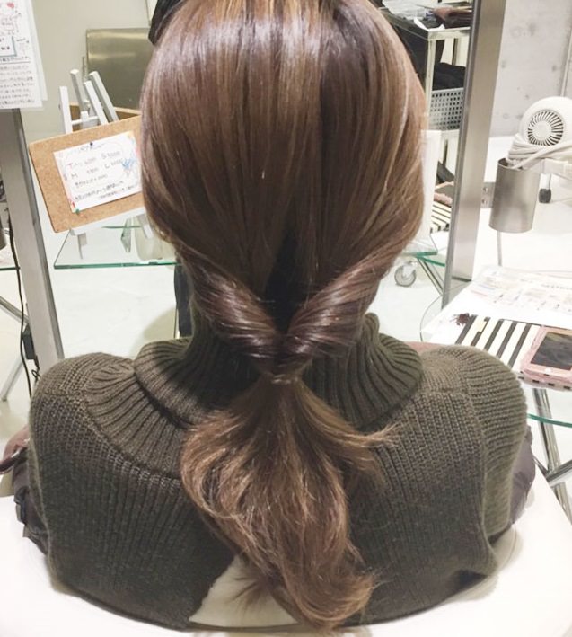 くるりんぱで簡単ヘアアレンジ！お手軽ポニーテール☆2