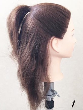 黒髪でもオシャレに映える！リボンヘアの作り方☆1