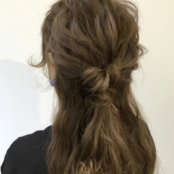 人気沸騰中♪カンタン！可愛い！海外発のノットヘアー　ヘアアレンジ　ロングヘア