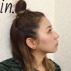 高めお団子のおすすめのヘアスタイル21選 ヘアスタイル 頭美人