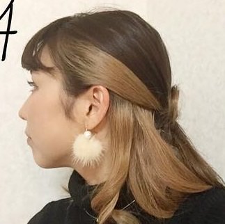 特別な日には特別なアレンジで☆ミディアムヘアで作るリボンハーフアップ♪4