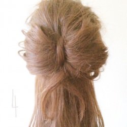 簡単ビッグリボンヘア ヘアアレンジ ロングヘア