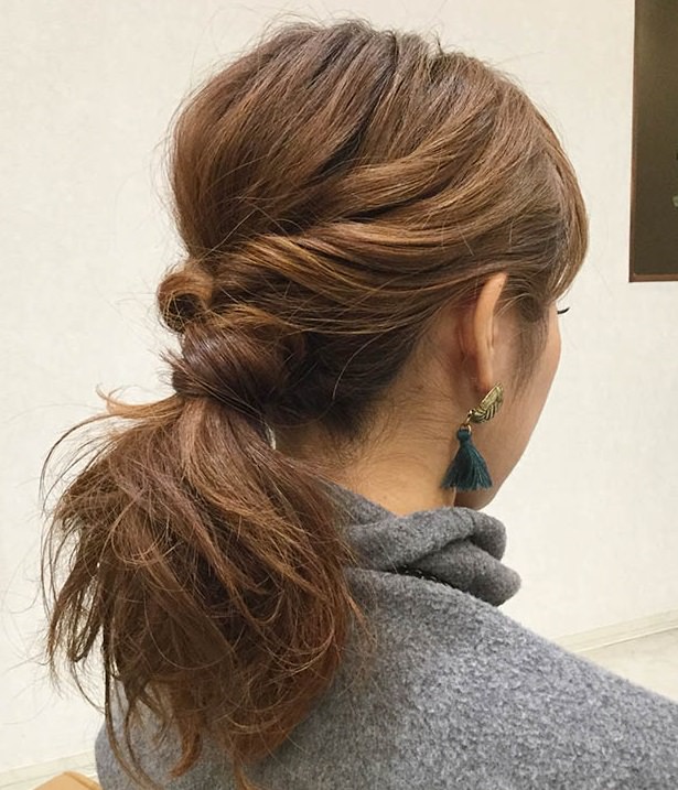 5分で出来る 大人っぽく見せるポニーテール ヘアレシピ 頭美人