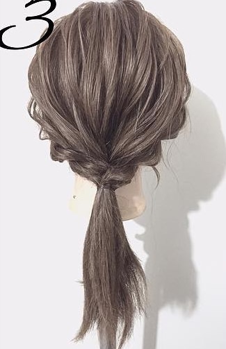 黒髪が大変身 三つ編みとロープ編みで作るローポニーテール ヘアレシピ 頭美人