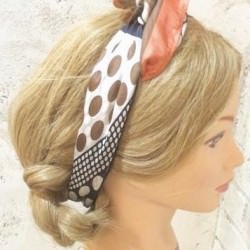 青文字系♪おさげ×スカーフアレンジ ヘアアレンジ ロングヘア