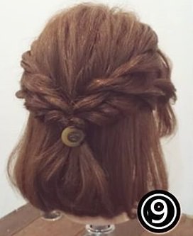 ボブヘアで作る☆後ろ姿が可愛く決まるハーフアップ完成