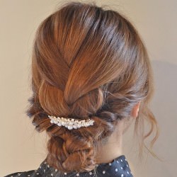 三つ編みとくるりんぱで作れるお団子ヘア♪ ヘアアレンジ ロングヘア