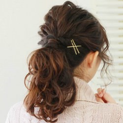 清楚系で可愛いルーズポニテ♪　ヘアアレンジ　ロングヘア