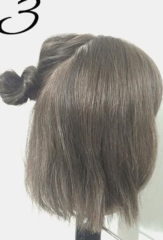 春は軽やかヘアが可愛い！上品で可愛いお団子ハーフアップ3