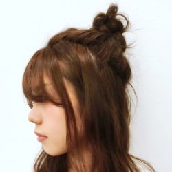 こなれ感◎ゆるふわハーフアップおだんごアレンジ　ヘアアレンジ　ロングヘア