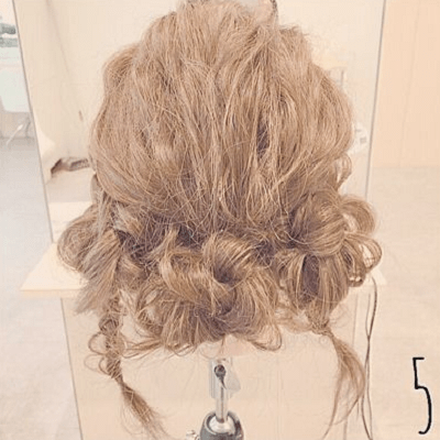 浴衣にもぴったり☆ゆるふわアップヘアアレンジ5