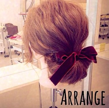 絶対可愛くなる！リボンを使ったルーズなまとめ髪アレンジ♡完成
