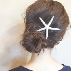 暑い時にオススメ☆ガーリーお団子　ヘアアレンジ　ミディアムヘア