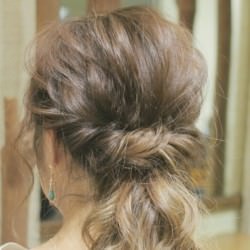 簡単3ステップで出来るこなれハーフアップ ヘアアレンジ ミディアムヘア