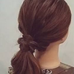 ひと手間でおしゃれ上級者☆アレンジポニーテール　ヘアアレンジ　ロングヘア