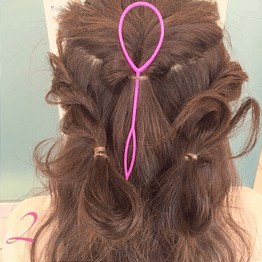 アレンジスティックで簡単にできる♪お手軽リボンヘアアレンジ2