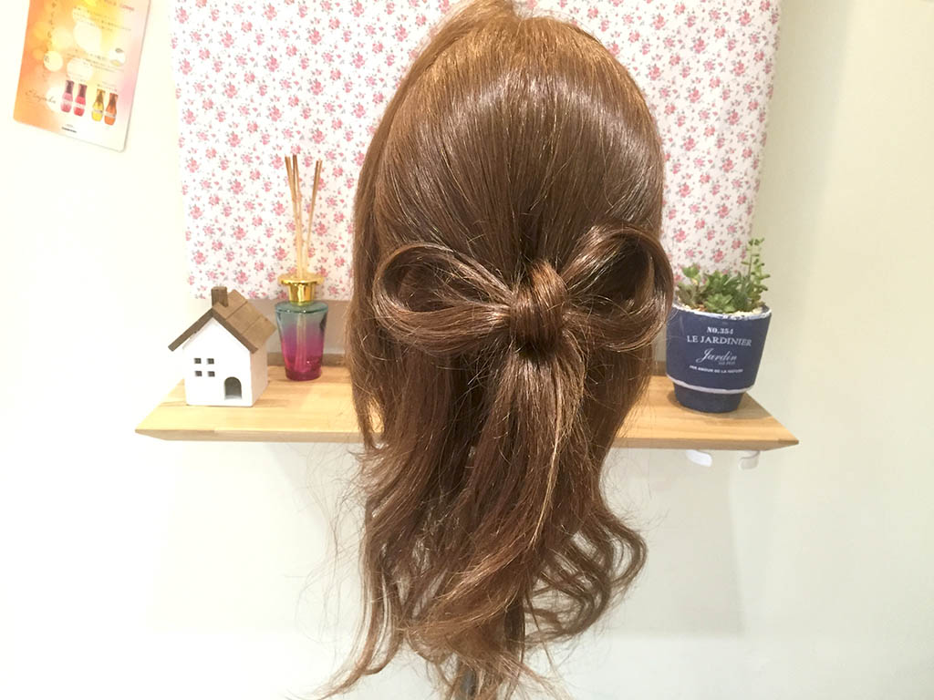 地毛でつくる！リボンヘアでおしゃれ度アップ9