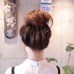 超簡単に出来る！お団子ヘアの作り方　ヘアアレンジ　ロングヘア