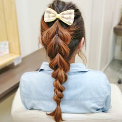 簡単!プリンセス風スペードポニーテールの作り方　ヘアアレンジ　ロングヘア