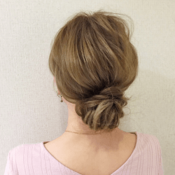 夏イベントにぴったり☆首元すっきりお団子ヘア　ヘアアレンジ　ロングヘア