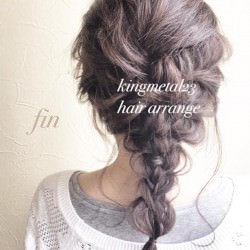 ガーリーロングヘア×編みおろし ヘアアレンジ ロングヘア