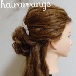 ガーリーさ満点♡ハーフアップお団子　ヘアアレンジ　ロングヘア