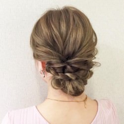 三つ編み×くるりんぱで作る!簡単まとめ髪の作り方 ヘアアレンジ ロングヘア