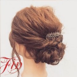 ギブソンタック風♪上品ヘアスタイル ヘアアレンジ ミディアムヘア