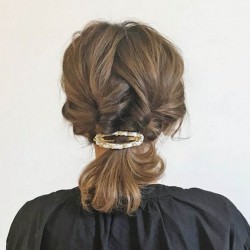 伸びかけヘアでも出来ちゃう簡単くるりんぱアレンジ☆ ヘアアレンジ ミディアムヘア