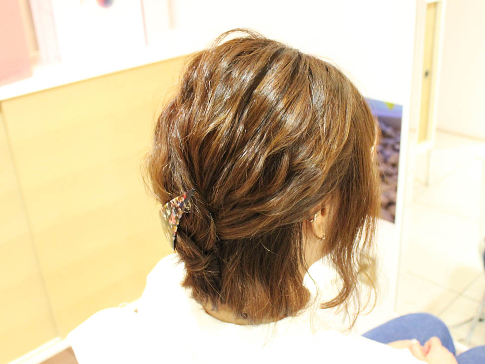 超簡単なこなれヘアー☆ボブのハーフアップヘアアレンジ8