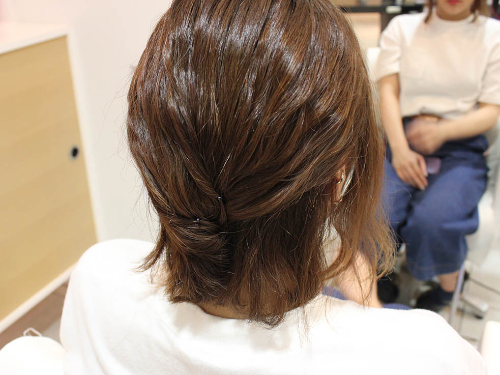 超簡単なこなれヘアー☆ボブのハーフアップヘアアレンジ5