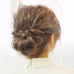 華やかなかわいい編み込みシニヨンアレンジ♪ ヘアアレンジ ロングヘア