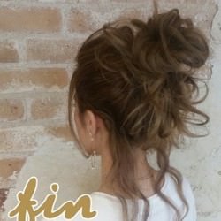 くしゃっとお団子アップ☆　ヘアアレンジ　ミディアムヘア