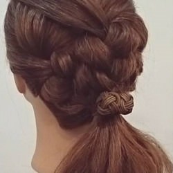 三つ編みだけで簡単♪華やかポニーテールアレンジ ヘアアレンジ ロングヘア