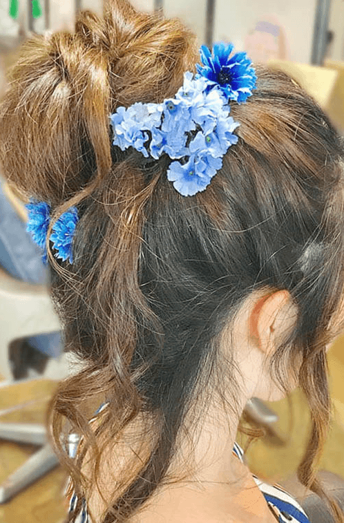 大人っぽいお団子ヘアの作り方☆8