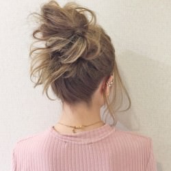 忙しい女子向け☆ボリュームお団子　ヘアアレンジ　ロングヘア