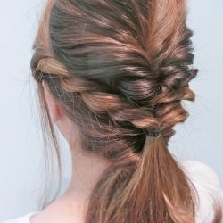 くるりんぱ×ねじり編みで作る！こだわりのローポニー　ヘアアレンジ　ロングヘア
