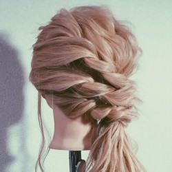 ロープ編みで作る☆お目立ちサイドポニー ヘアアレンジ ロングヘア