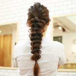 スペードに見える!上級見え編み下ろし ヘアアレンジ ロングヘア