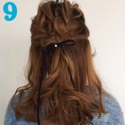 ガーリーな三つ編みハーフアップ♥ ヘアアレンジ ミディアムヘア