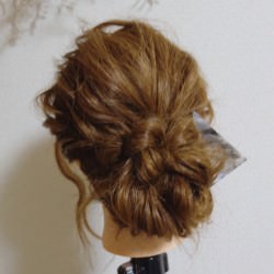 和服にも 大人のまとめ髪アレンジ ヘアレシピ 頭美人