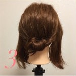 ボブヘアでも簡単！海外セレブ風ギブソンタック☆3