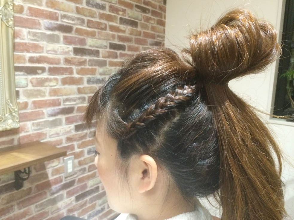 「ヘアリング」を使ってこなれお団子2