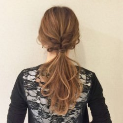 周りと差がつく☆華やかひとつ結び　ヘアアレンジ　ロングヘア