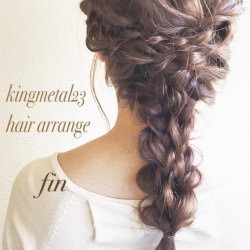 ボリューム満点♡中級編み下ろし ヘアアレンジ ロングヘア