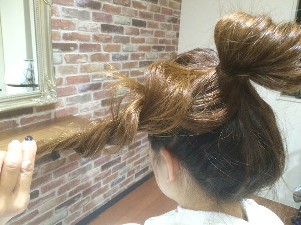 「ヘアリング」を使ってこなれお団子3