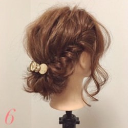 ボブヘアでも簡単！海外セレブ風ギブソンタック☆